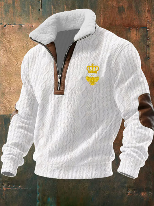 Мъжки ретро бизнес случайни удебелена суитчър